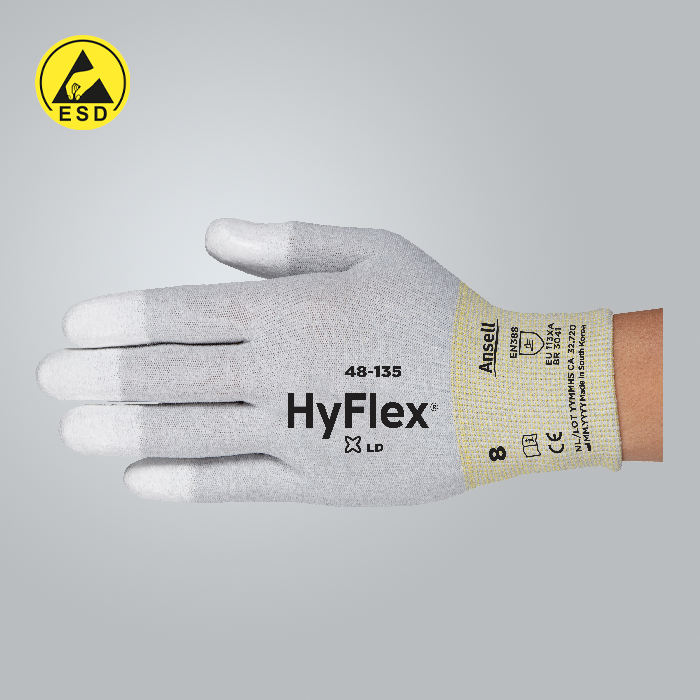 Hyflex fingertip-coated light-duty work gloves ESD Hyflex fingertip-coated light-duty work gloves ESD